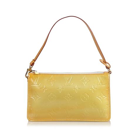 louis vuitton yellow clutch